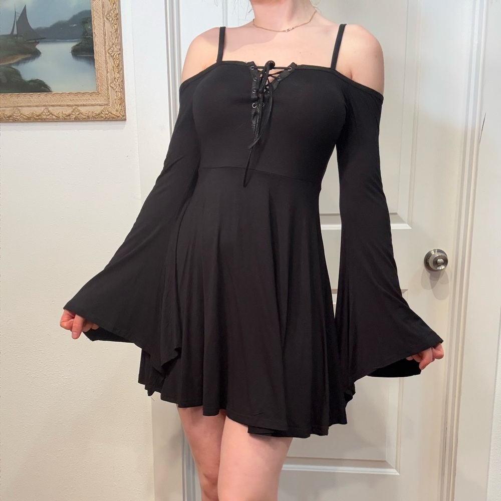 Killstar Black Off-Shoulder Dress
